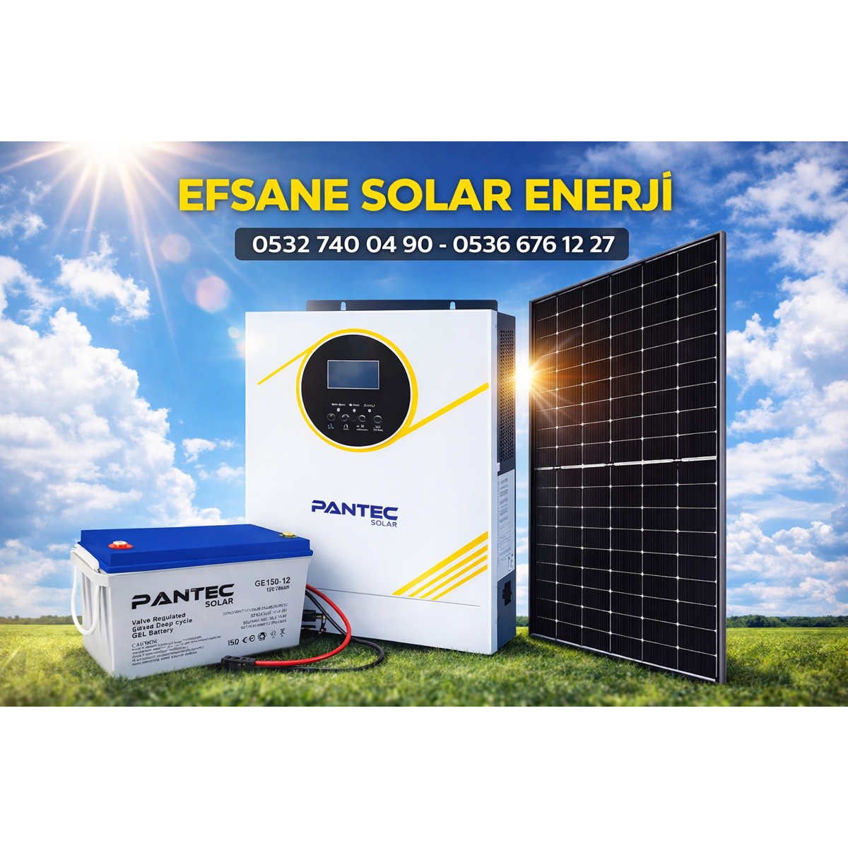 3 kw  bağ-bahçe  güneş paneli hazır  paket